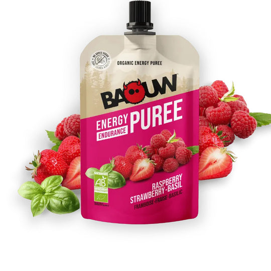 Baouw Organic Energy Puree Raspberry-Strawberry-Basil 90g Delivery Mauritius