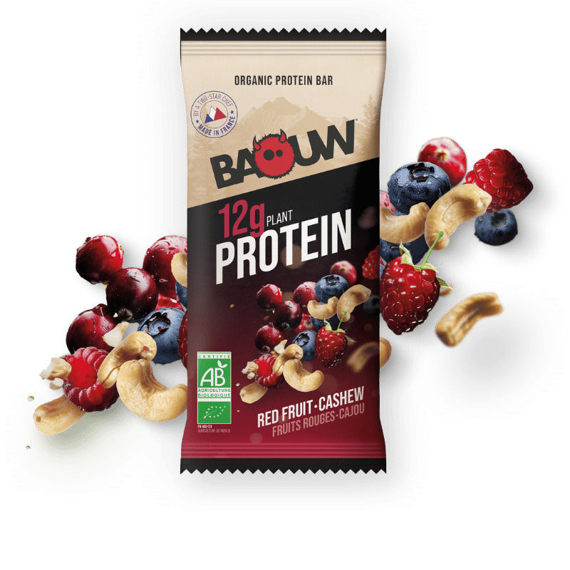 Baouw Organic Protein Bar Red Fruits-Cashew 50g Delivery Mauritius