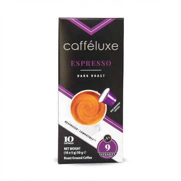 Caffeluxe Espresso Dark 10 Capsules 50g Delivery Mauritius