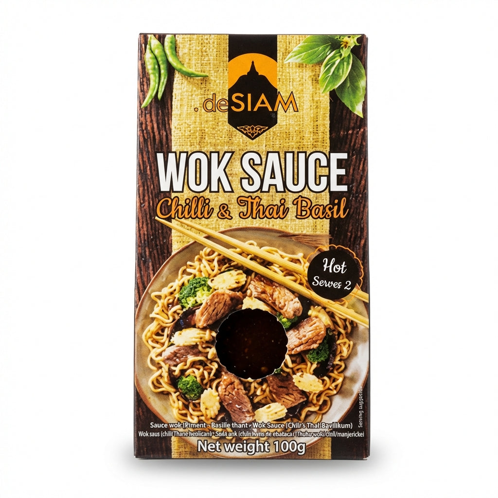 deSIAM Wok Sauce Chilli & Thai Basil 100g