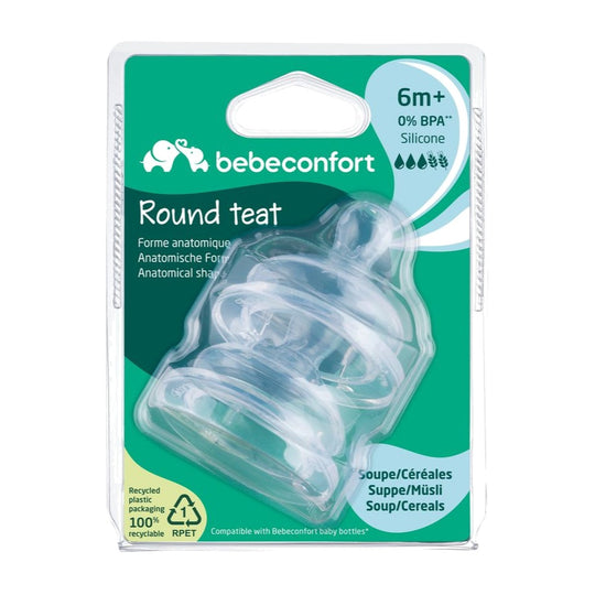 Bébé Confort Tétine Ronde Silicone Débit Fixe Céréales 6m+ x2 baby gift Delivery Mauritius