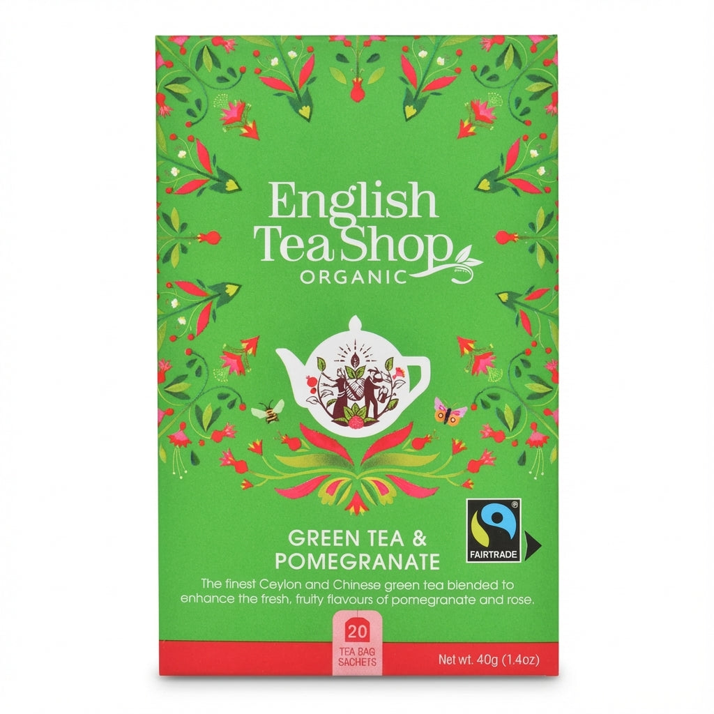 English Tea Shop Organic Green Tea Pomegranate 40g Delivery Mauritius