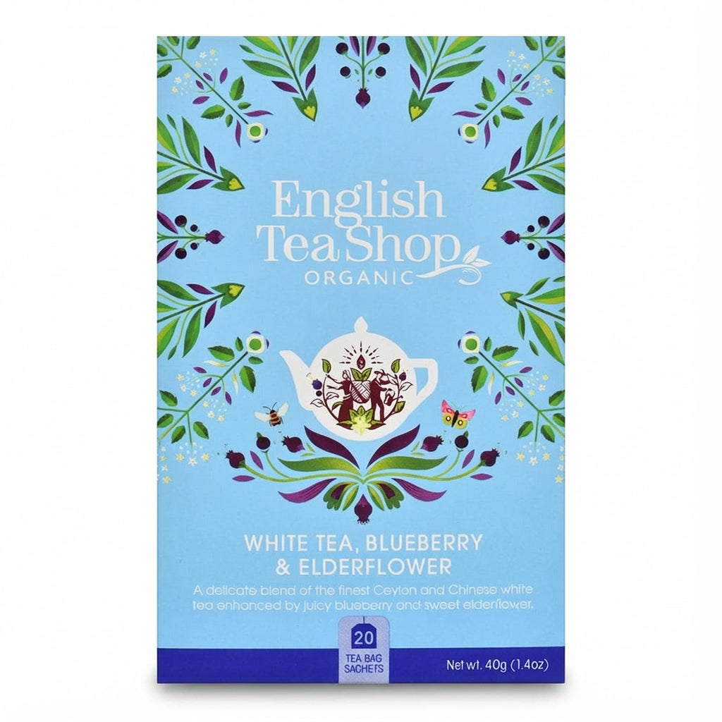 English Tea Shop Organic White Tea Blueberry Elderflower 30g Delivery Mauritius