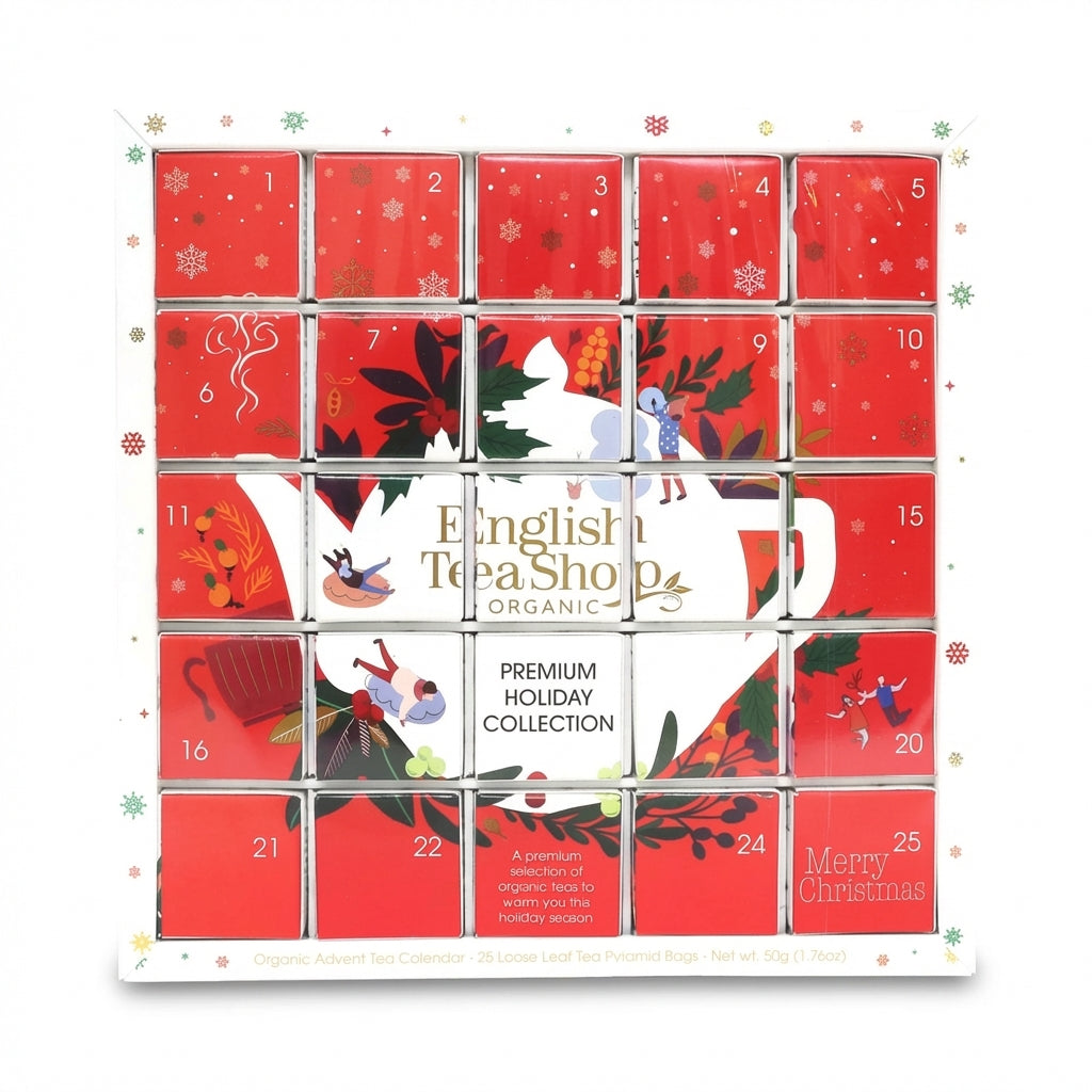 English Tea Shop Advent Calendar Wellness Red 25 Pyramid Bags Delivery Mauritius