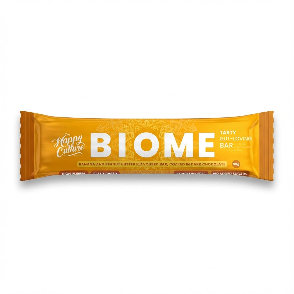 Happy Culture BIOME Bar Banana Peanut Butter 50g Delivery Mauritius