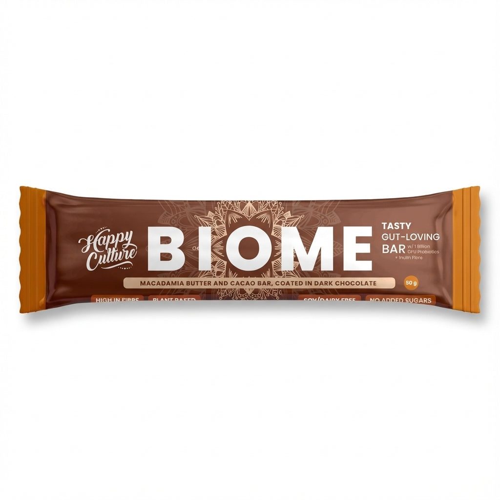 Happy Culture BIOME Bar Macadamia Cacao 50g Delivery Mauritius