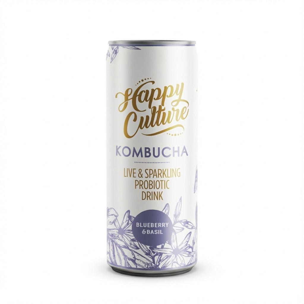 Happy Culture Kombucha Blueberry Basil 300ml Delivery Mauritius