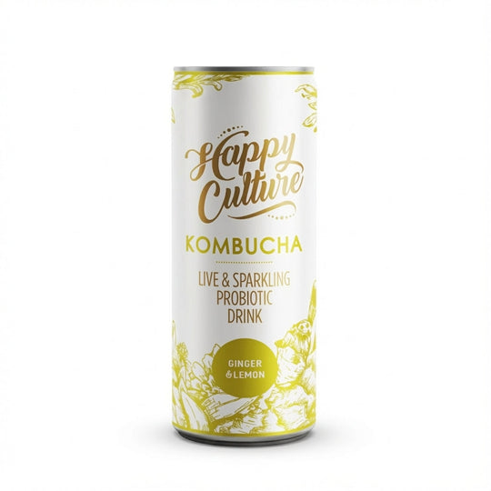Happy Culture Kombucha Ginger Lemon 300ml Delivery Mauritius
