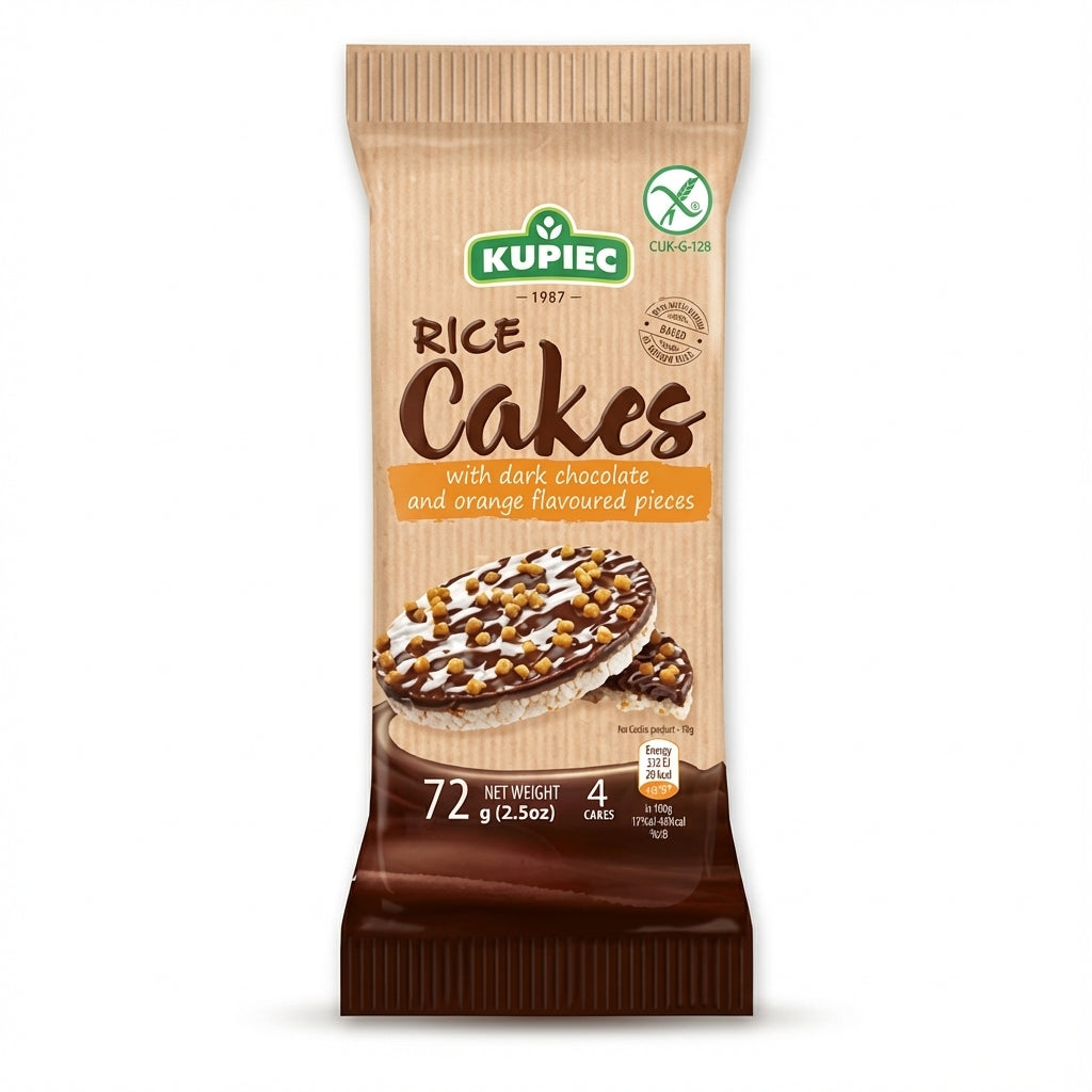 Kupiec Rice Cakes Dark Chocolate Orange 72g Delivery Mauritius