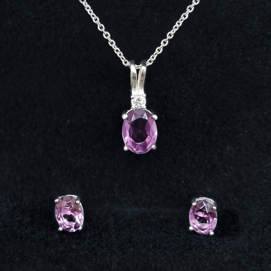 lilac-amethyst-cz-pendant-earrings-set-closer-DodoMarket-delivery-Mauritius