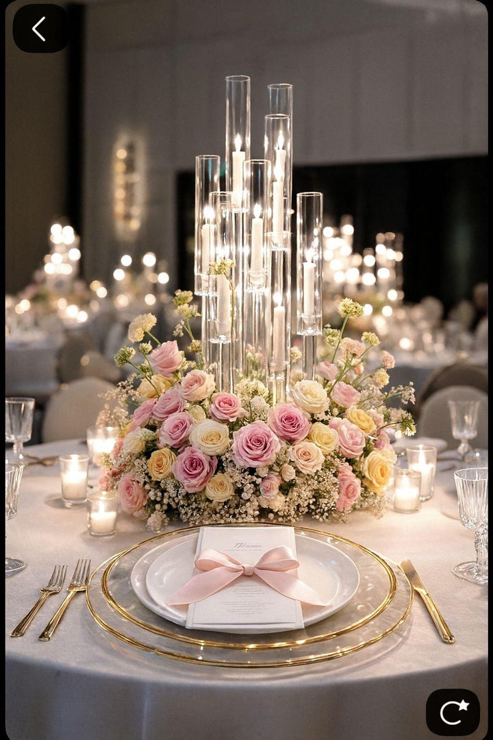 Luxurious Candelabra Wedding Centrepiece Delivery Mauritius