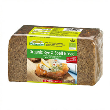 Mestemacher Organic Wholemeal Rye Spelt Bread 500g Delivery Mauritius