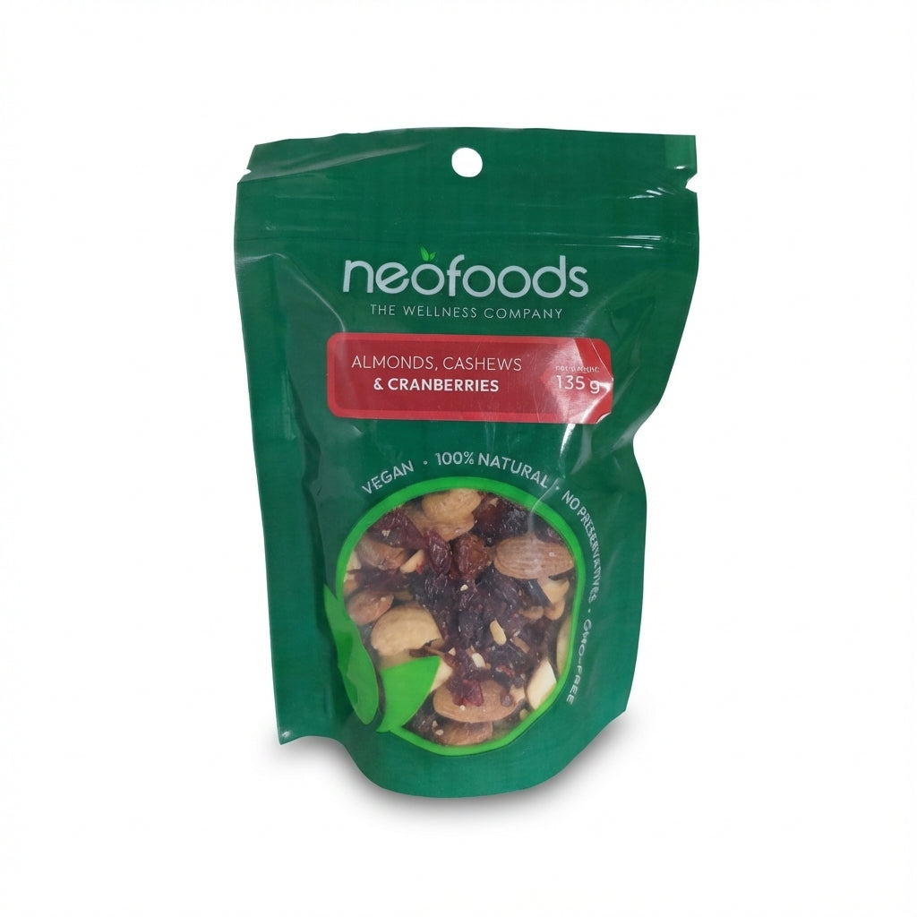 NeoFoods Almonds Cashews and Cranberries 135g Delivery Mauritius