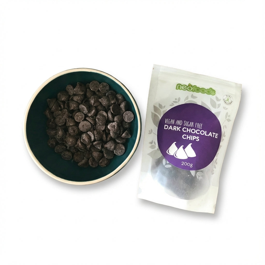 NeoFoods Vegan Sugar Free Dark Chocolate Chips 185g Delivery Mauritius