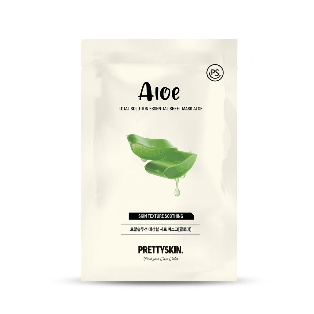 PrettySkin Total Solution Essential Sheet Mask Aloe Delivery Mauritius