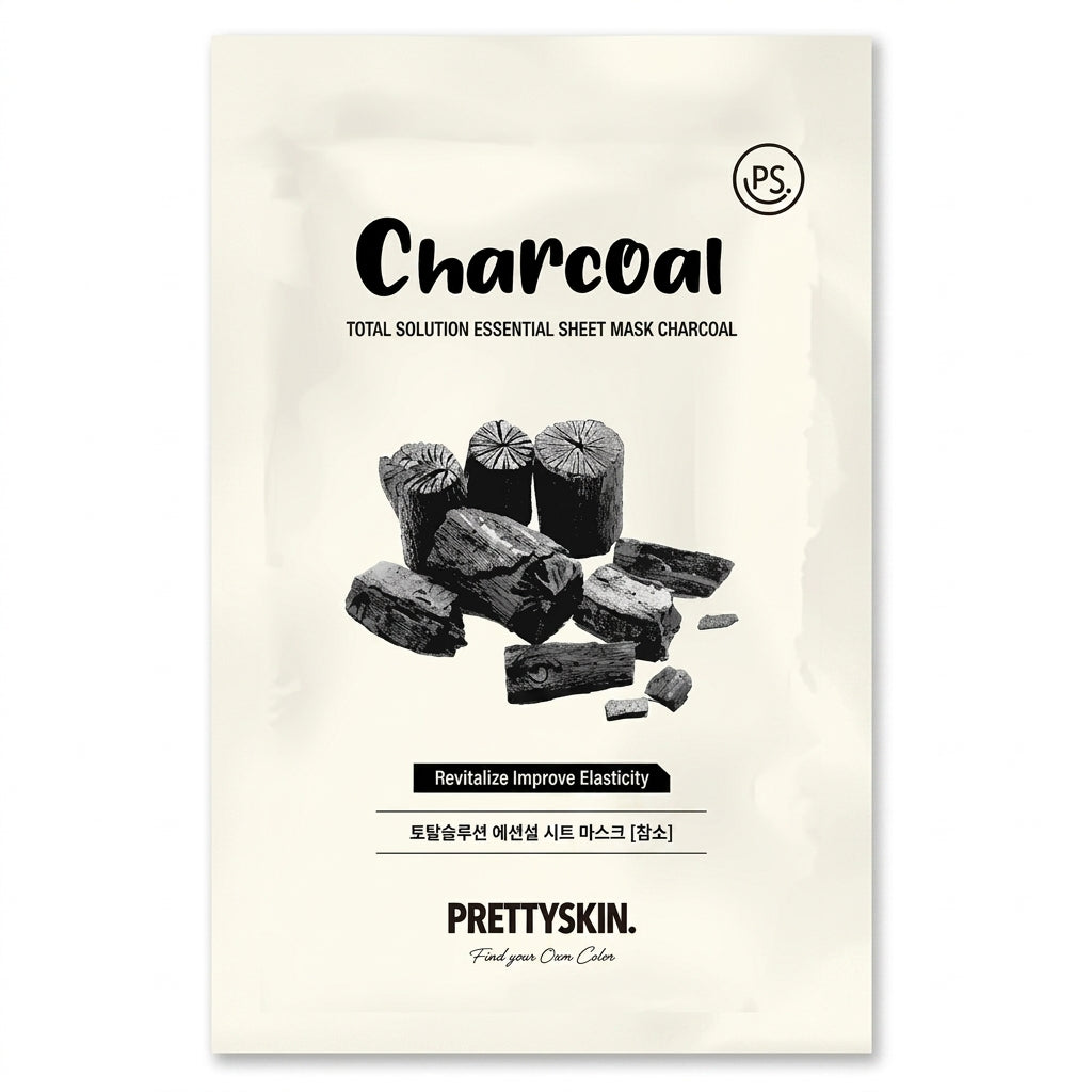 PrettySkin Total Solution Essential Sheet Mask Charcoal Delivery Mauritius