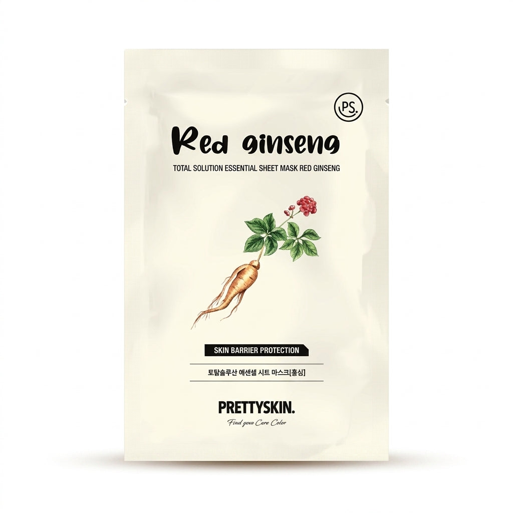 PrettySkin Total Solution Essential Sheet Mask Red Ginseng Delivery Mauritius