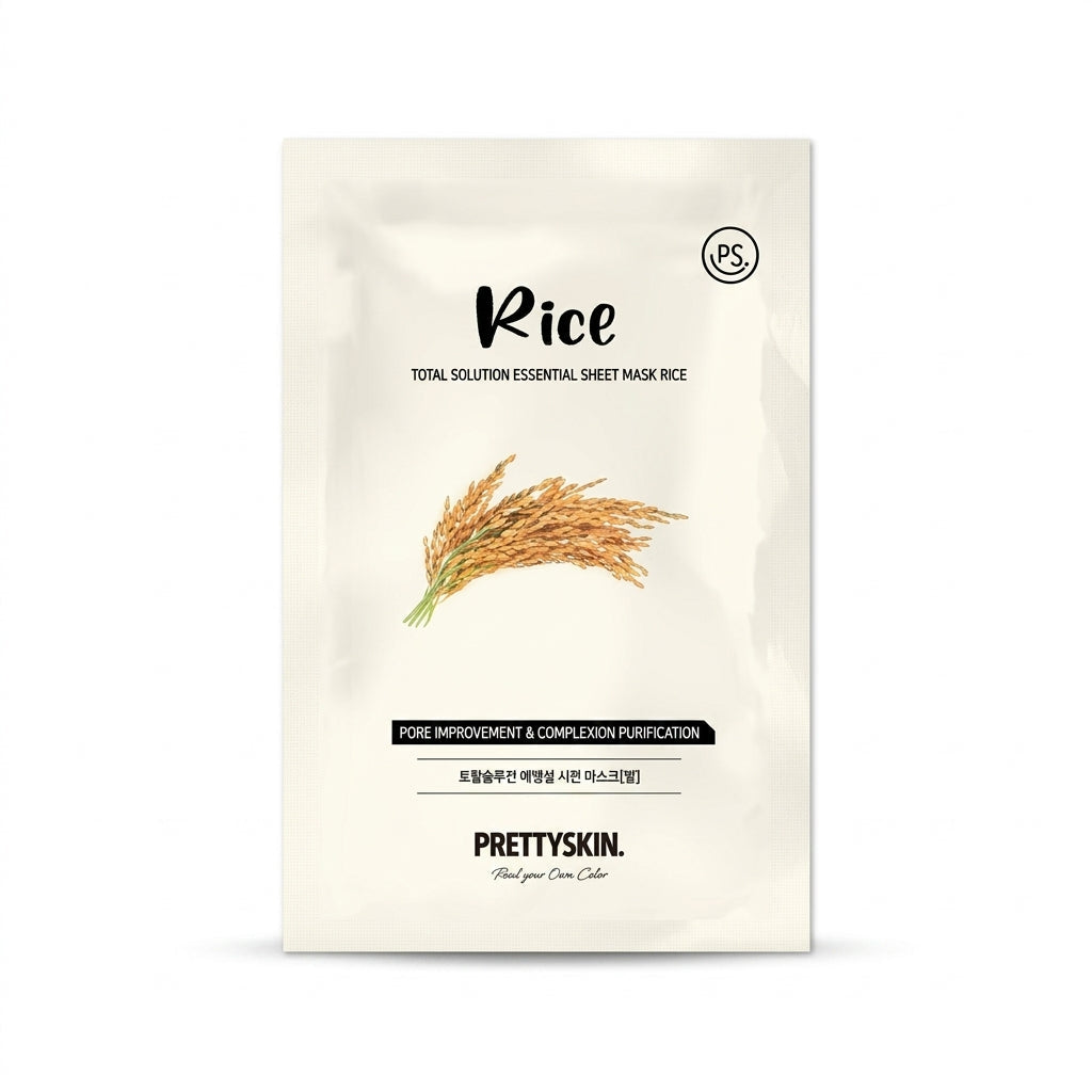PrettySkin Total Solution Essential Sheet Mask Rice Delivery Mauritius