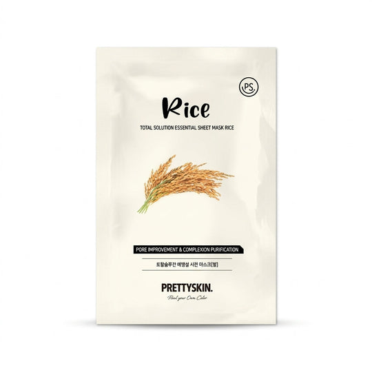 PrettySkin Total Solution Essential Sheet Mask Rice Delivery Mauritius