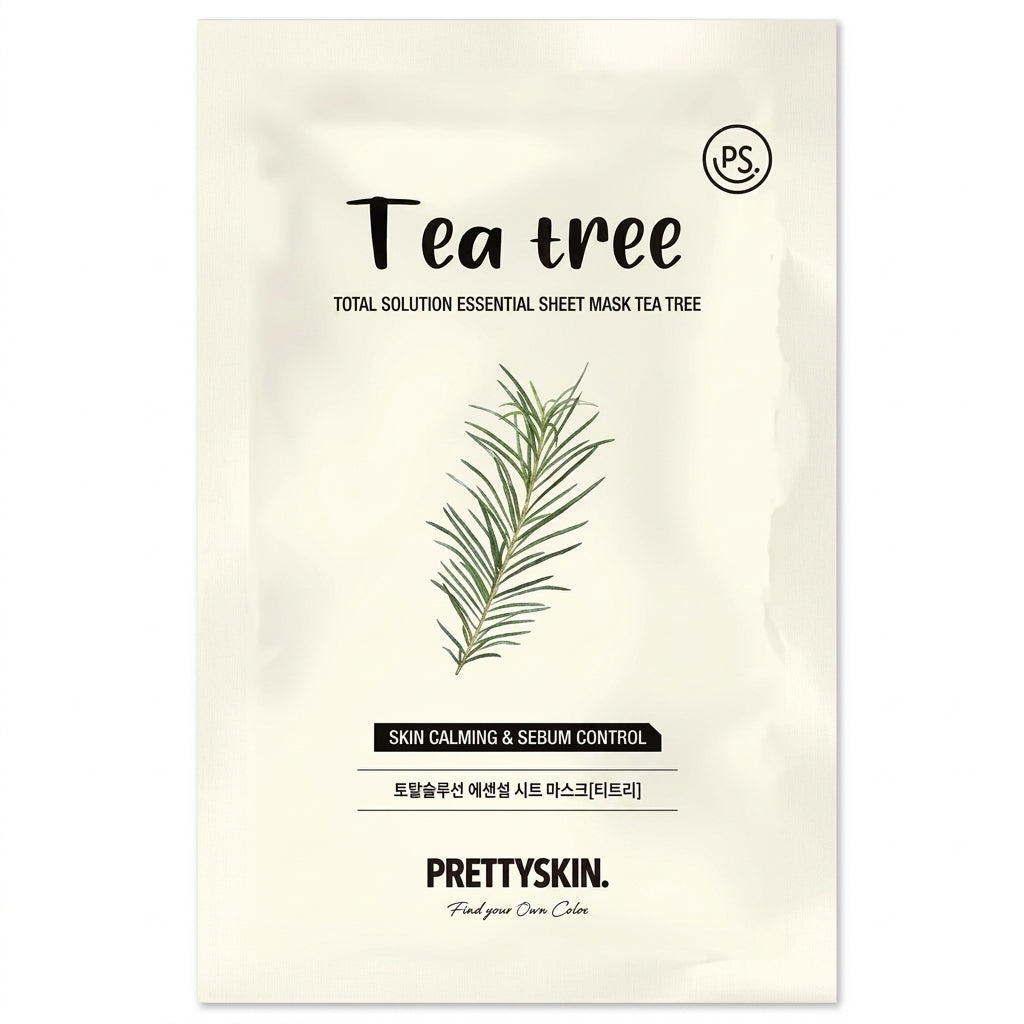 PrettySkin Total Solution Essential Sheet Mask Tea Tree Delivery Mauritius