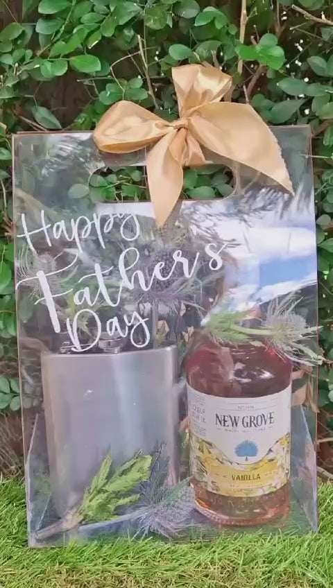 Video-Hamper-Rum-flask-acrylic-bag-Fathers-Day-DodoMarket-delivery-Mauritius