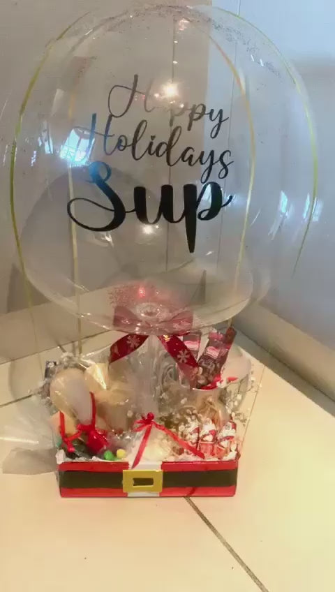 Video-Christmas-Hamper-Gingerbread-Decor-Kit-Large-Bubble-Balloon-personalized-DodoMarket-delivery-Mauritius