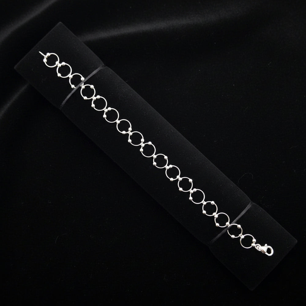 silver-beaded-bubble-link-bracelet-DodoMarket