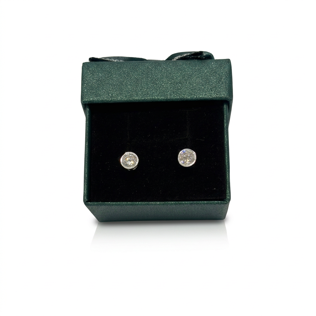 Silver Crystal CZ Stud Earrings : Timeless Sparkle for Every Day