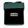 Bague éternité en argent saphir et zircone cubique