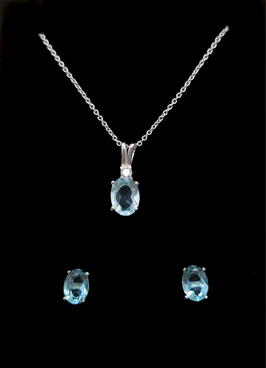 silver-turquoise-blue-cz-pendant-earrings-set-DodoMarket