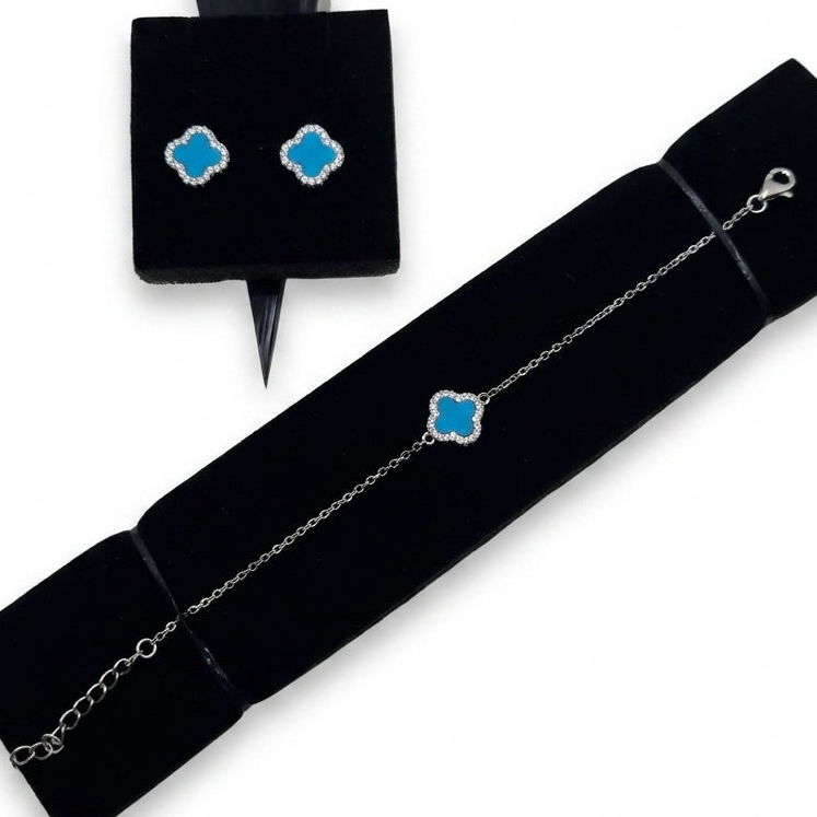 silver-turquoise-clover-harmony-bracelet-earrings-set-1