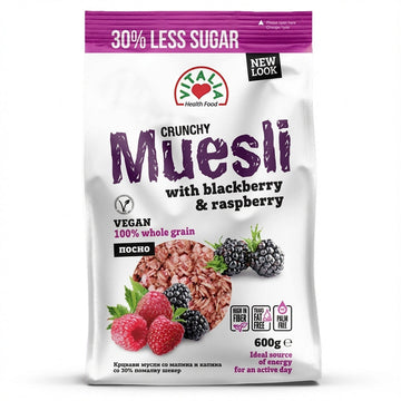 Vitalia Crunchy Muesli with Blackberry & Raspberry 600g Delivery Mauritius
