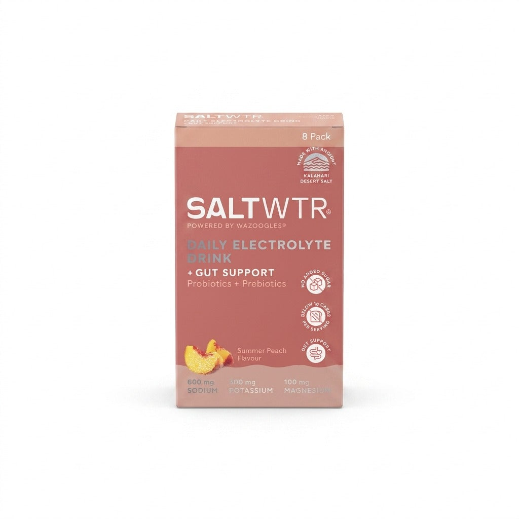 Wazoogles SaltWTR Summer Peach Gut Support 8 Sachets Delivery Mauritius