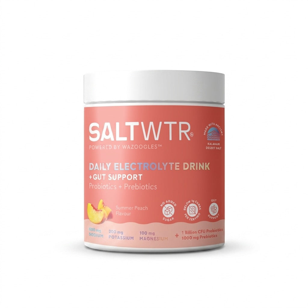 Wazoogles SaltWTR Summer Peach Gut Support Tub 188g Delivery Mauritius