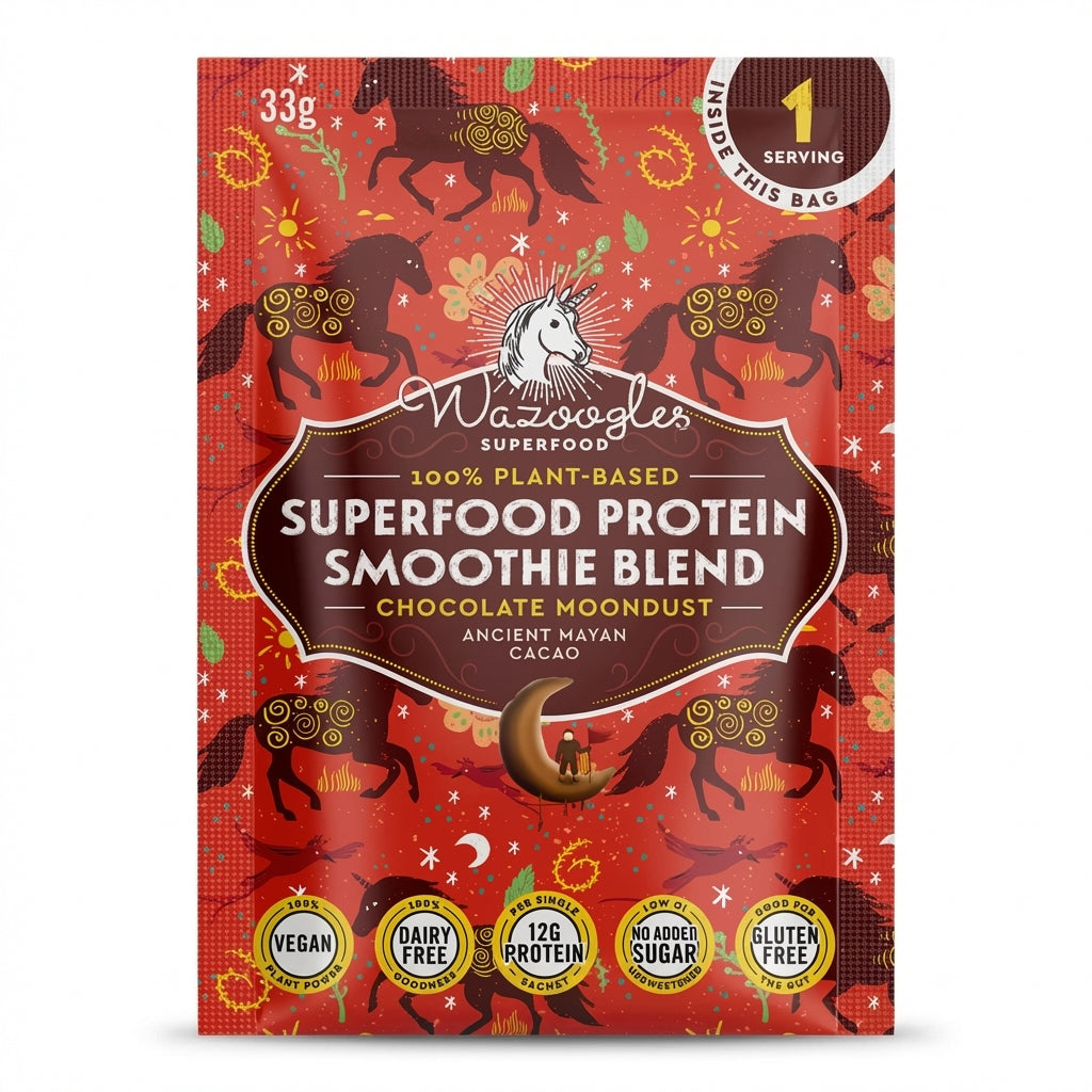 Wazoogles Superfood Protein Blend Choco Moondust 33g Delivery Mauritius