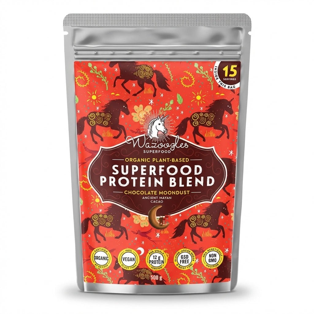 Wazoogles Superfood Protein Blend Choco Moondust 500g Delivery Mauritius