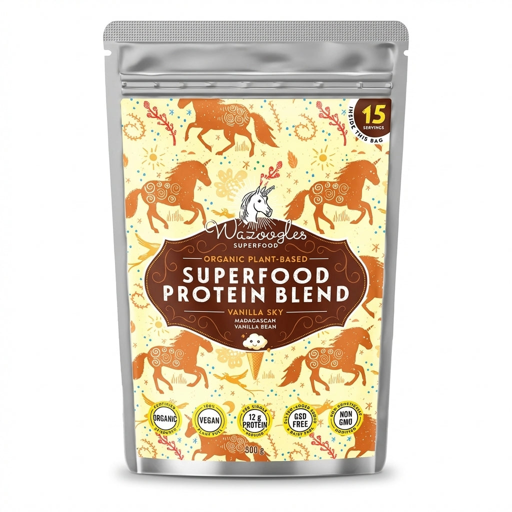 Wazoogles Superfood Protein Blend Vanilla Sky 500g Delivery Mauritius