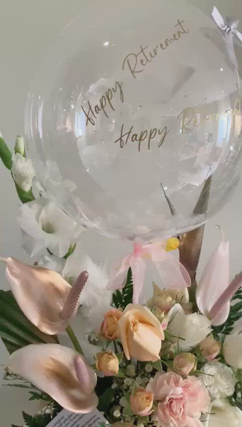 DodoMarket- Customized Bubble Balloon Flower Box - delivery Mauritius