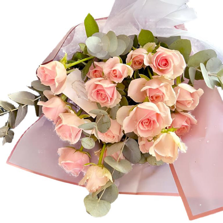 Blush-Roses-Wrapped-Flower-Bouquet-DodoMarket-egift-delivery-Mauritius