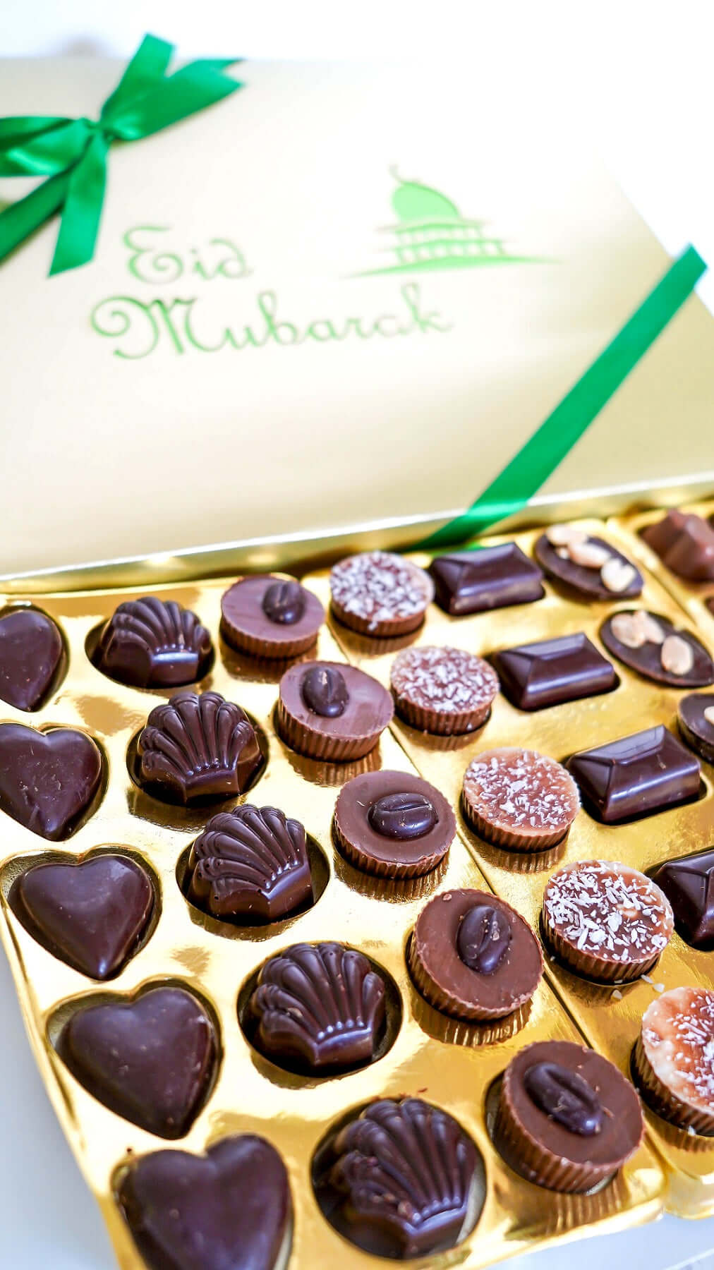 Chocolate Gift Box Eid Mubarak Gold 45 Delivery Mauritius