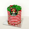 Mini Gâteau de Noël : Rayé Rouge et Blanc