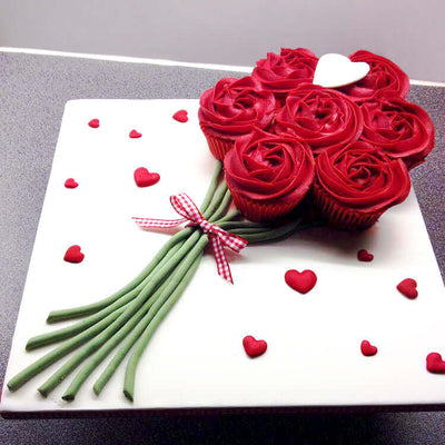 Cupcakes Saint-Valentin - Roses Rouges pour Toi