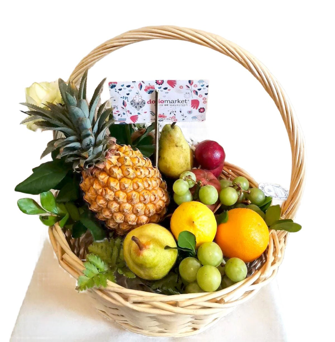 Cute-Fruits-Flowers-Basket-Gift-Hamper-Dodomarket-delivery-Mauritius