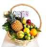 Panier-Cadeau Mignon de Fruits et Fleurs