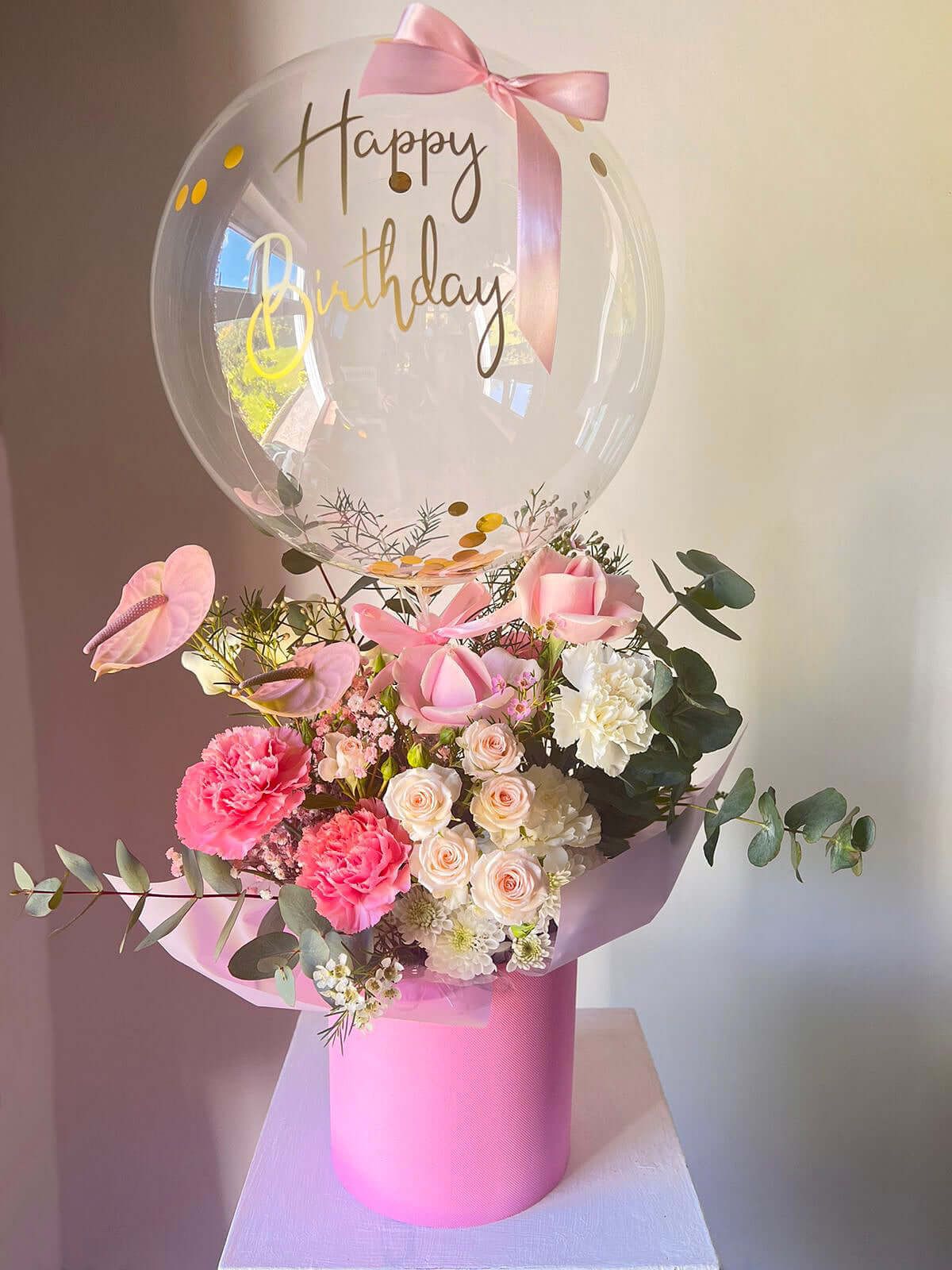 DodoMarket-Bubble-Balloon-flowers-box-Regular-Happy-Birthday-delivery-Mauritius