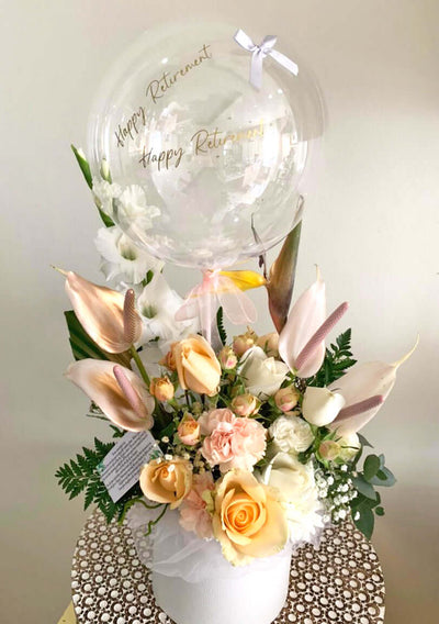 DodoMarket- Customized Bubble Balloon Flower Box - delivery Mauritius