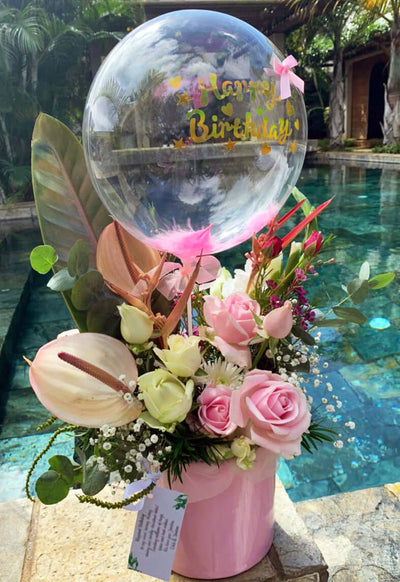 DodoMarket-Bubble Balloon Flower Box - Birthday Wish