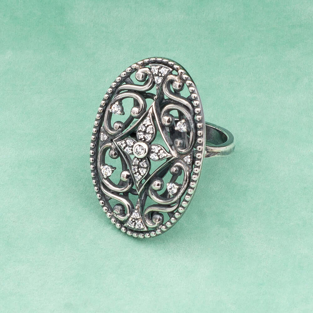 Sterling Silver Ring - Edelweiss - Front