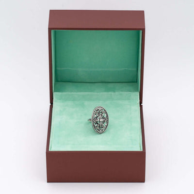 Sterling Silver Ring - Edelweiss - Gift Box - Side