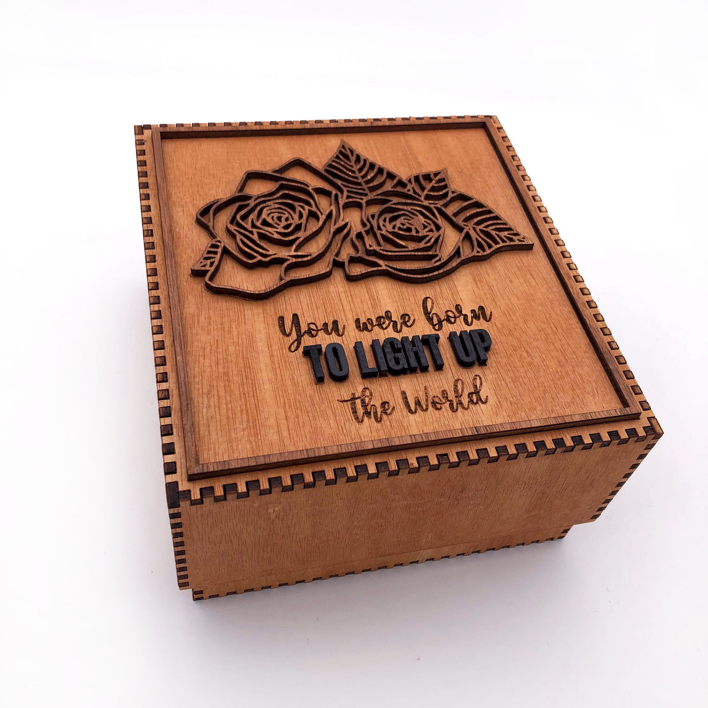 Rose Candle Wooden Gift Box